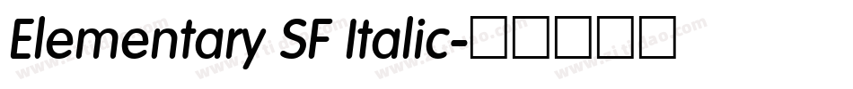 Elementary SF Italic字体转换